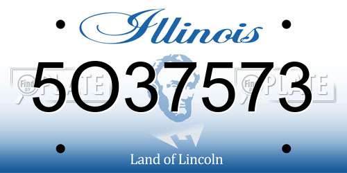 5O37573 Illinois License Plate