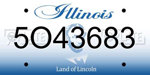5O43683 Illinois License Plate