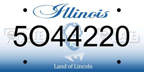 5O44220 Illinois License Plate