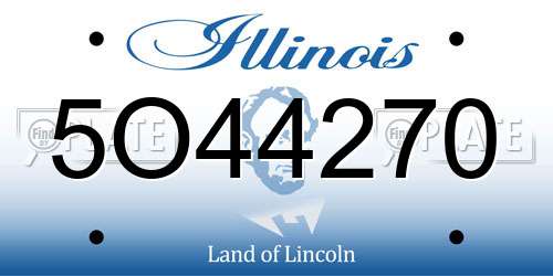 5O44270 Illinois License Plate