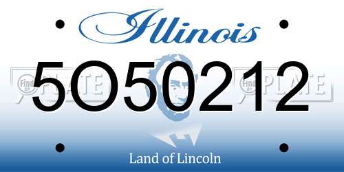 5O50212 Illinois License Plate