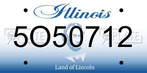 5O50712 Illinois License Plate