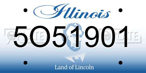 5O51901 Illinois License Plate