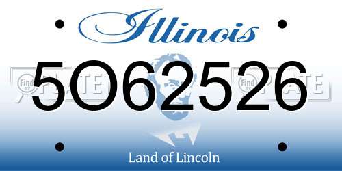 5O62526 Illinois License Plate