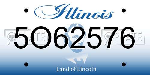 5O62576 Illinois License Plate