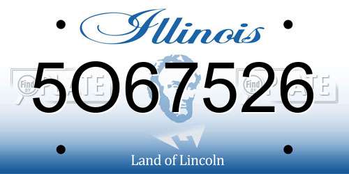 5O67526 Illinois License Plate