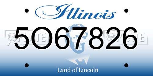 5O67826 Illinois License Plate
