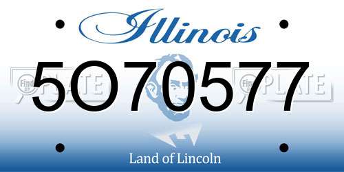 5O70577 Illinois License Plate