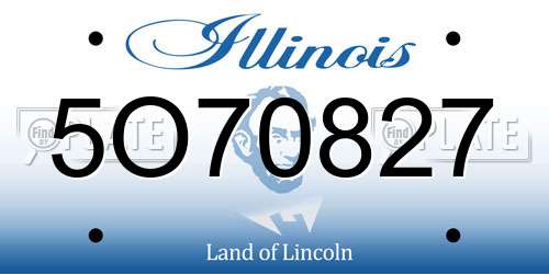 5O70827 Illinois License Plate