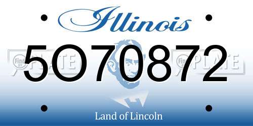 5O70872 Illinois License Plate