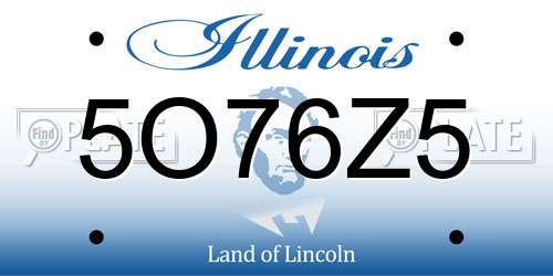 5O76Z5 Illinois License Plate