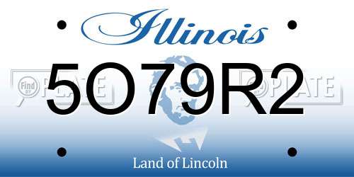 5O79R2 Illinois License Plate