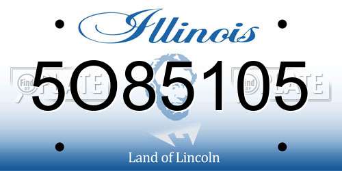 5O85105 Illinois License Plate