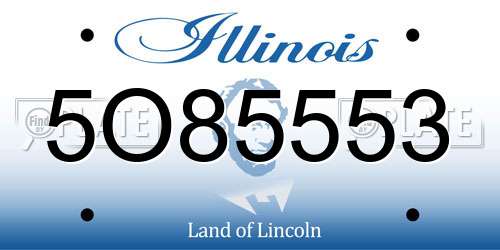 5O85553 Illinois License Plate