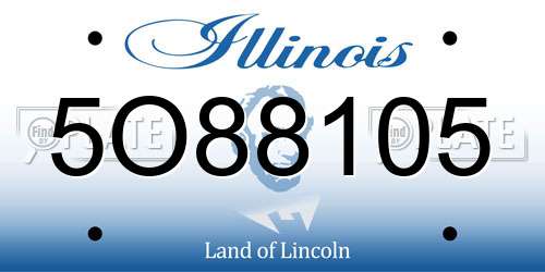 5O88105 Illinois License Plate
