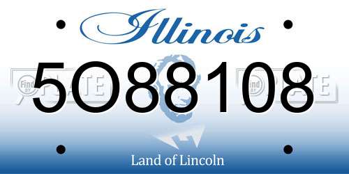 5O88108 Illinois License Plate