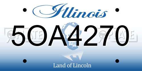 5OA4270 Illinois License Plate