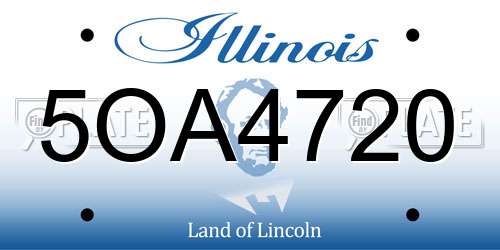 5OA4720 Illinois License Plate