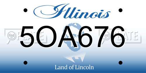 5OA676 Illinois License Plate