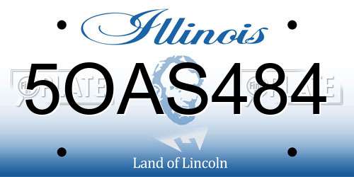 5OAS484 Illinois License Plate