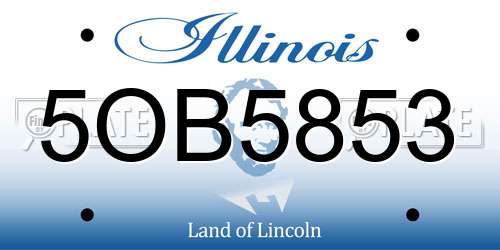 5OB5853 Illinois License Plate