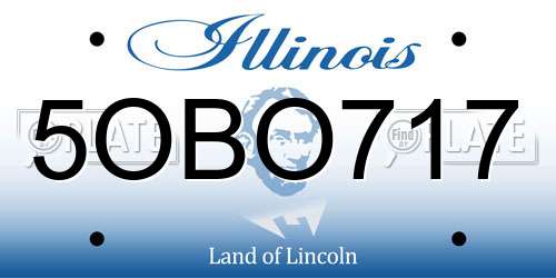 5OBO717 Illinois License Plate