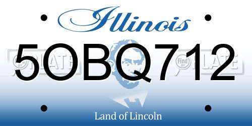 5OBQ712 Illinois License Plate