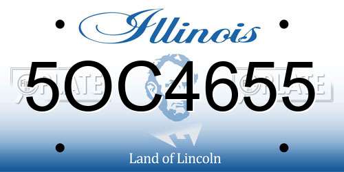 5OC4655 Illinois License Plate
