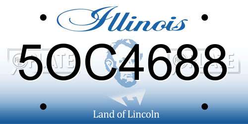 5OC4688 Illinois License Plate