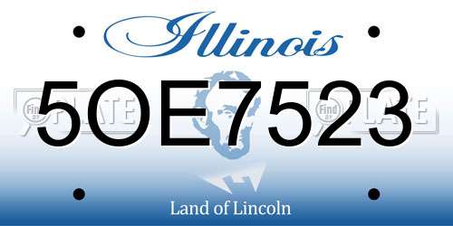 5OE7523 Illinois License Plate