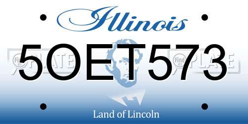 5OET573 Illinois License Plate