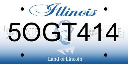 5OGT414 Illinois License Plate