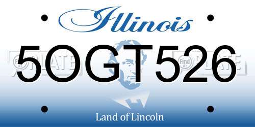 5OGT526 Illinois License Plate