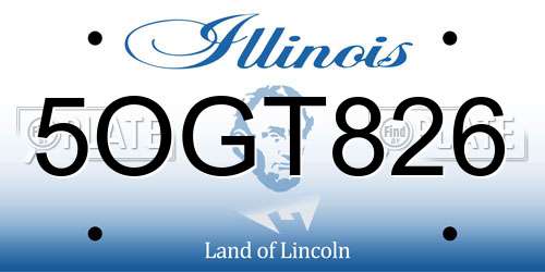 5OGT826 Illinois License Plate
