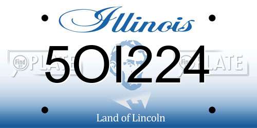 5OI224 Illinois License Plate