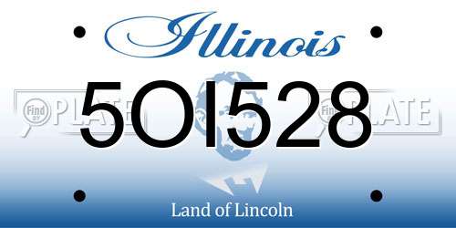 5OI528 Illinois License Plate