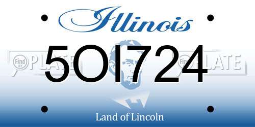 5OI724 Illinois License Plate