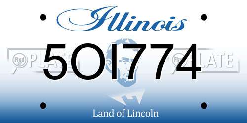 5OI774 Illinois License Plate