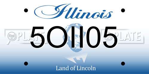 5OII05 Illinois License Plate