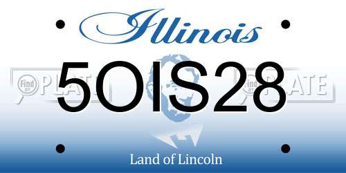 5OIS28 Illinois License Plate