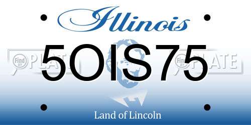 5OIS75 Illinois License Plate