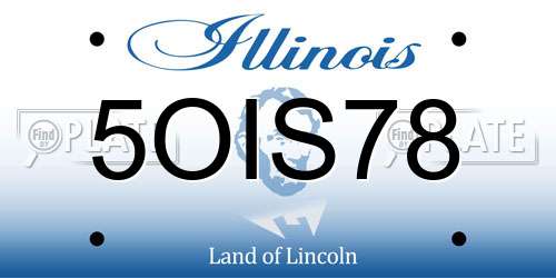 5OIS78 Illinois License Plate