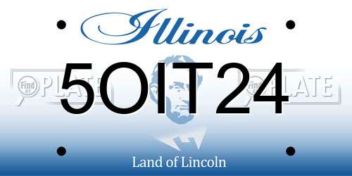 5OIT24 Illinois License Plate