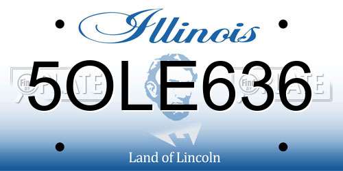 5OLE636 Illinois License Plate