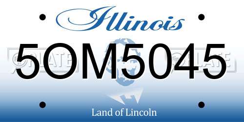 5OM5045 Illinois License Plate