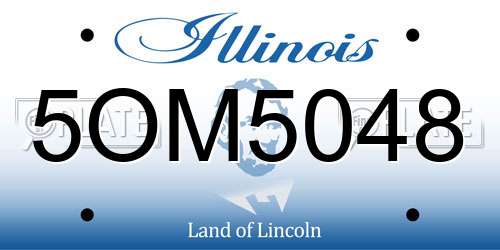 5OM5048 Illinois License Plate