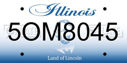 5OM8045 Illinois License Plate