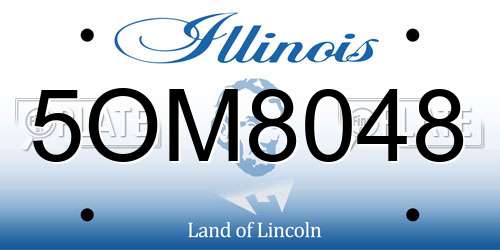 5OM8048 Illinois License Plate