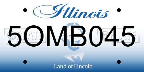 5OMB045 Illinois License Plate