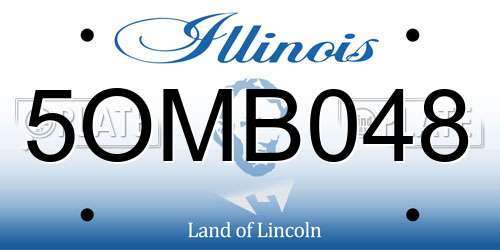 5OMB048 Illinois License Plate